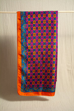 Orange floral stole