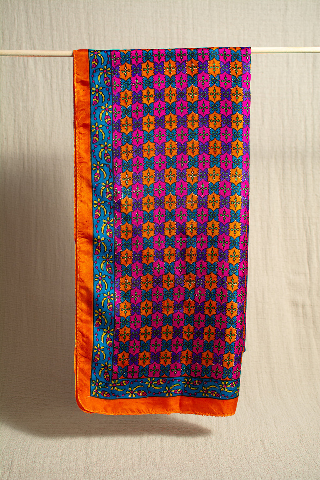 Orange floral stole